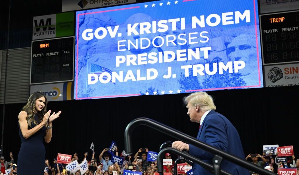 Kristi Noem Endorses Trump In Joint South Dakota Rally: ‘A Man Of ...