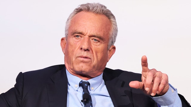 NEW YORK, NEW YORK - JULY 25: Democratic Presidential Candidate Robert F. Kennedy Jr. speaks during the World Values Network's Presidential candidate series at the Glasshouse on July 25, 2023 in New York City. Kennedy Jr., who is running a longshot primary campaign against President Joe Biden, joined Rabbi Shmuley Boteach to discuss fighting antisemitism and the championing of Israel. Kennedy has faced backlash for his stances on vaccines, most recently for comments he made suggesting that the coronavirus (COVID-19) disease could have been “targeted to attack Caucasians and Black people,” while sparing Jewish and Chinese people. He has denied allegations of racism and antisemitism.