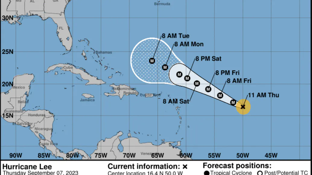Hurricane Lee Expected To Reach Category 5 Strength