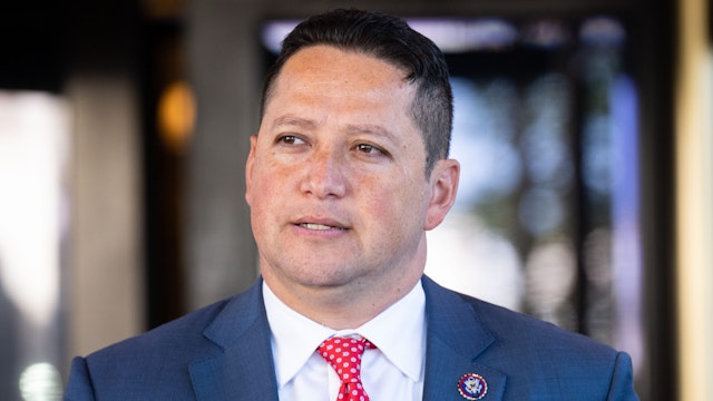 UNITED STATES - SEPTEMBER 20: Rep. Tony Gonzales, R-Texas, leaves the House GOP caucus meeting at the Capitol Hill Club in Washington on Tuesday, Sept. 20, 2022.