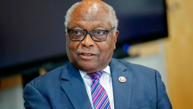Majority Whip James E. Clyburn addresses the media during a press conference on Monday, Aug. 15, 2022.