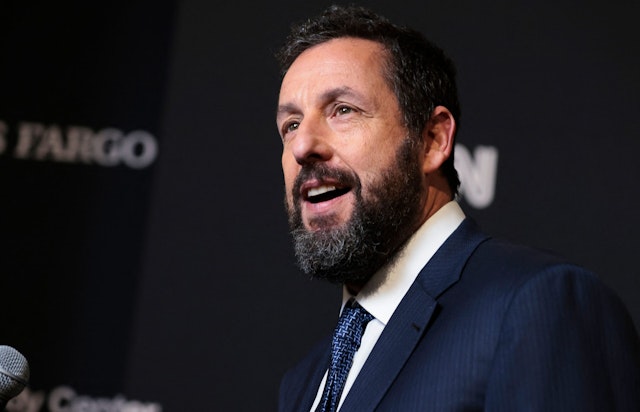 US actor Adam Sandler arrives for the 24th Annual Mark Twain Prize For American Humor at the John F. Kennedy Center for the Performing Arts in Washington, DC, on March 19, 2023. - This year's award is honoring US actor and comedian Adam Sandler. (Photo by Oliver Contreras / AFP) (Photo by OLIVER CONTRERAS/AFP via Getty Images)