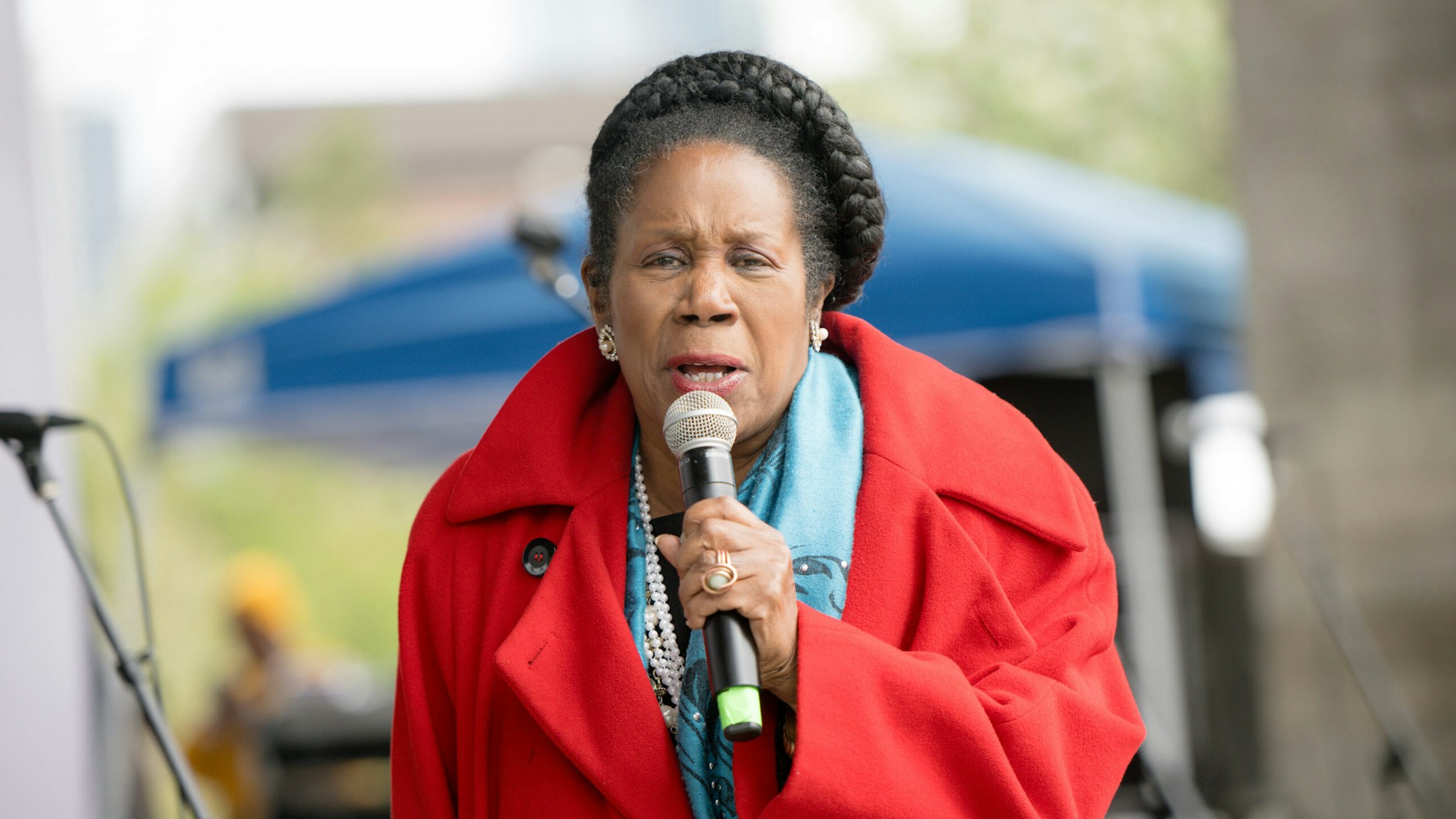 HOUSTON, TEXAS - MARCH 18: Sheila Jackson Lee attends the Praise In The Park concert at Buffalo Bayou Park on March 18, 2023 in Houston, Texas.