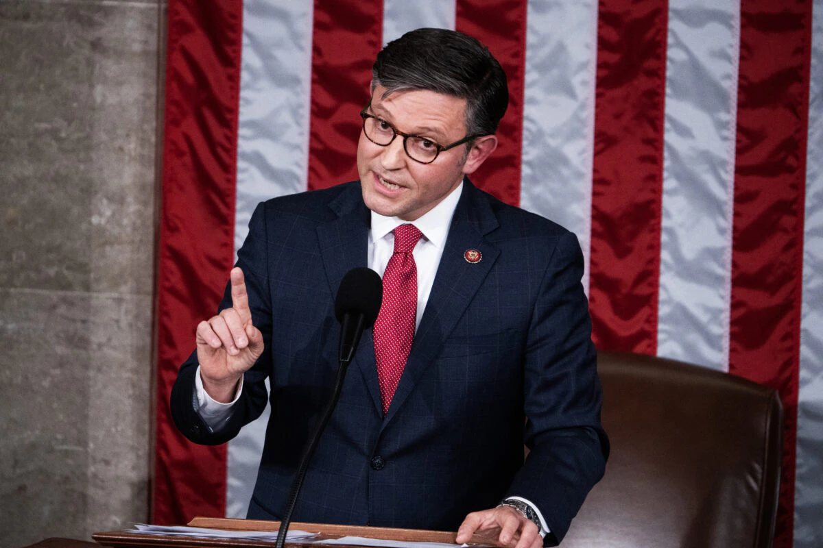 Speaker of the House Mike Johnson, R-La., addresses the House chamber of the the U.S. Capitol after winning the speakership on Wednesday, October 25, 2023.