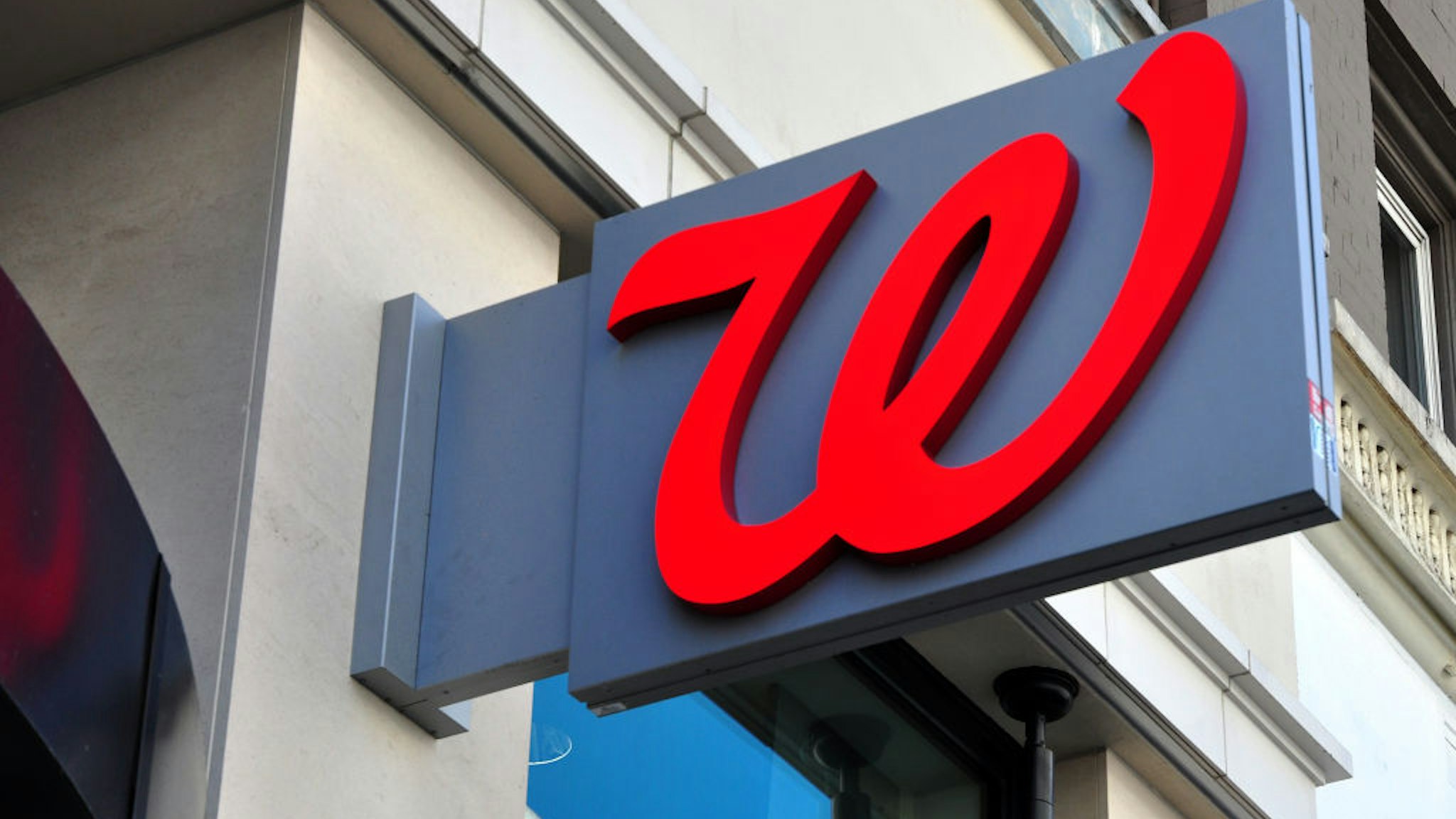 SAN FRANCISCO, CA - OCTOBER 4, 2013: A sign marks the entrance to a Walgreens store in San Francisco's upscale Union Square shopping district. (Photo by Robert Alexander/Getty Images)