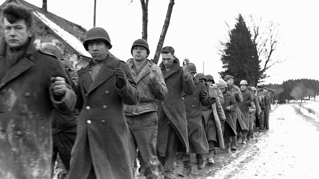 Captured American G.I.'s in the Battle of the Bulge. (Photo by © CORBIS/Corbis via Getty Images)