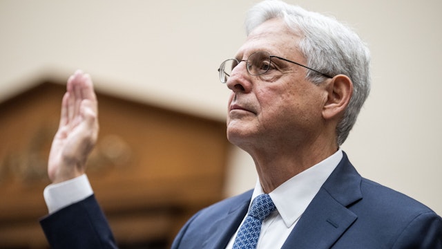 UNITED STATES - SEPTEMBER 20: Attorney General Merrick Garland is sworn in during the House Judiciary Committee hearing titled "Oversight of the U.S. Department of Justice," in Rayburn Building on Wednesday, September 20, 2023.
