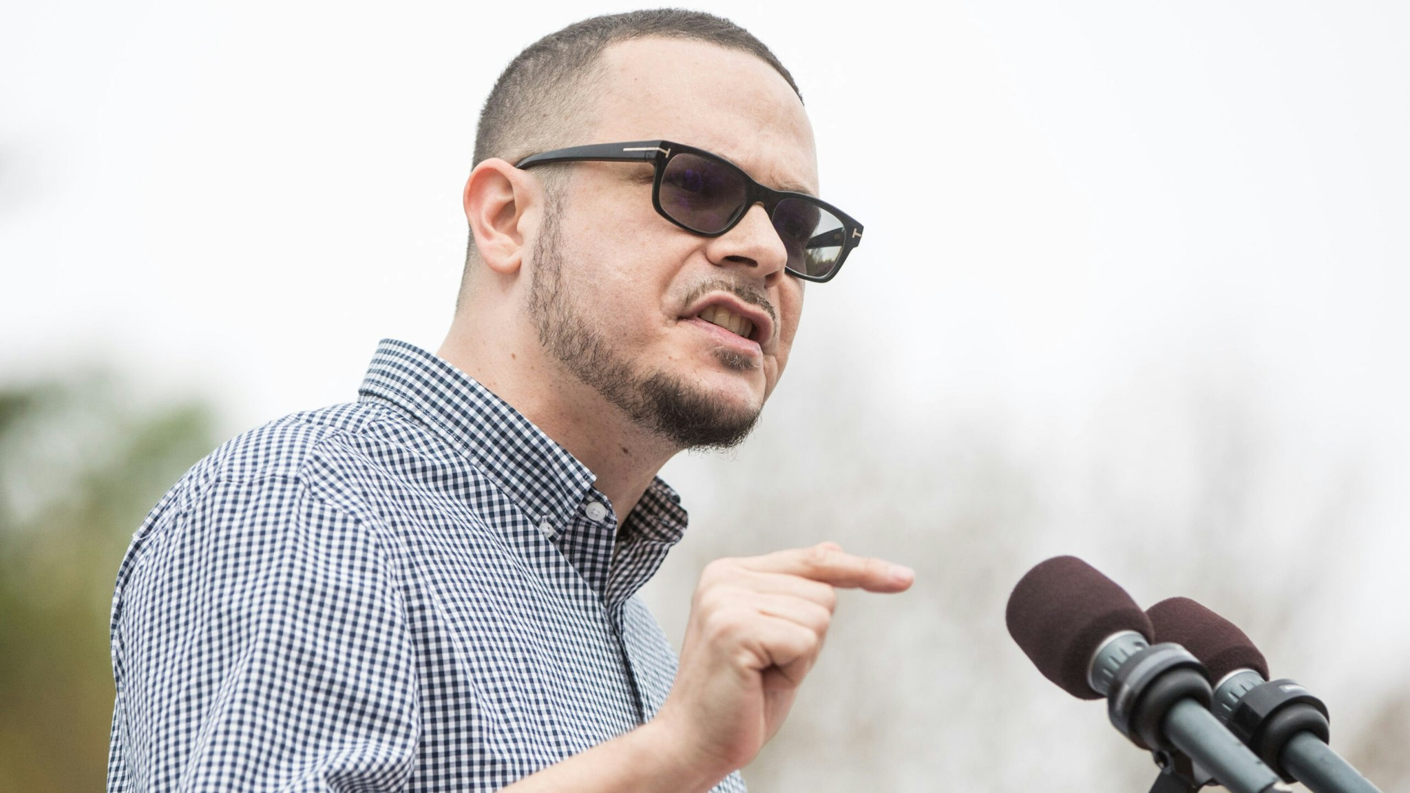 MONTPELIER, VT - MAY 25: Shaun King introduces Democratic presidential candidate Bernie Sanders during a rally in the capital of his home state of Vermont on May 25, 2019 in Montpelier, Vermont. This was the first Vermont rally of Sanders' 2020 campaign.