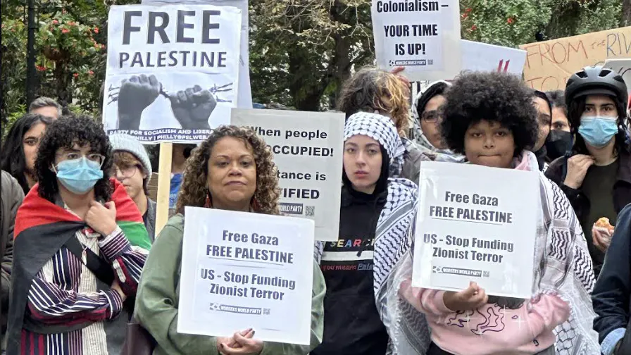 ‘Proud Of What Has Occurred’: Scenes From Inside Philadelphia’s Pro-Hamas Rally