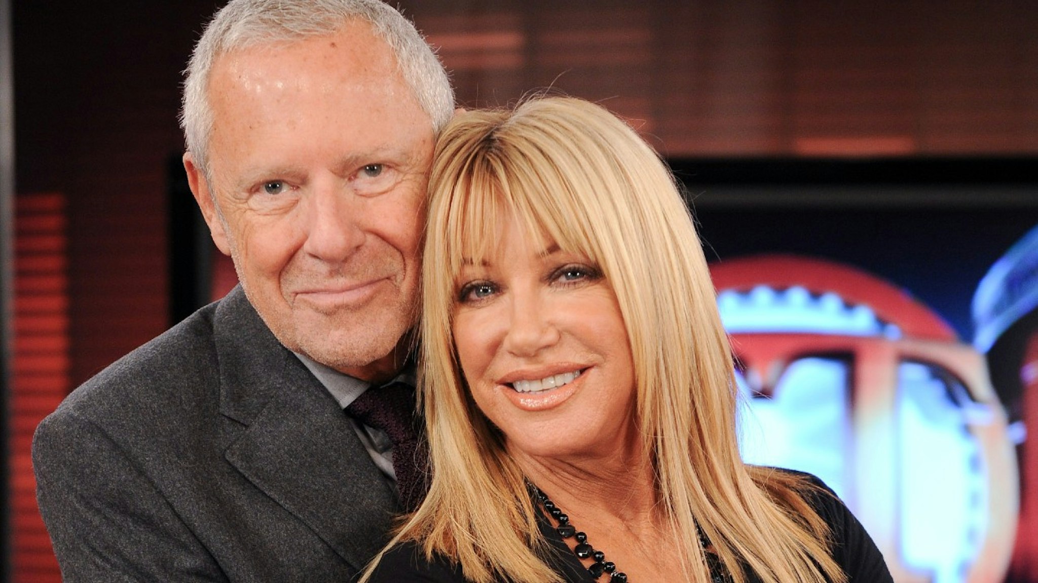 Alan Hamel and Suzanne Somers Visit ET Canada to Promote her novel "Knockout" at the ET Canada Studios on October 26, 2009 in Toronto, Canada.