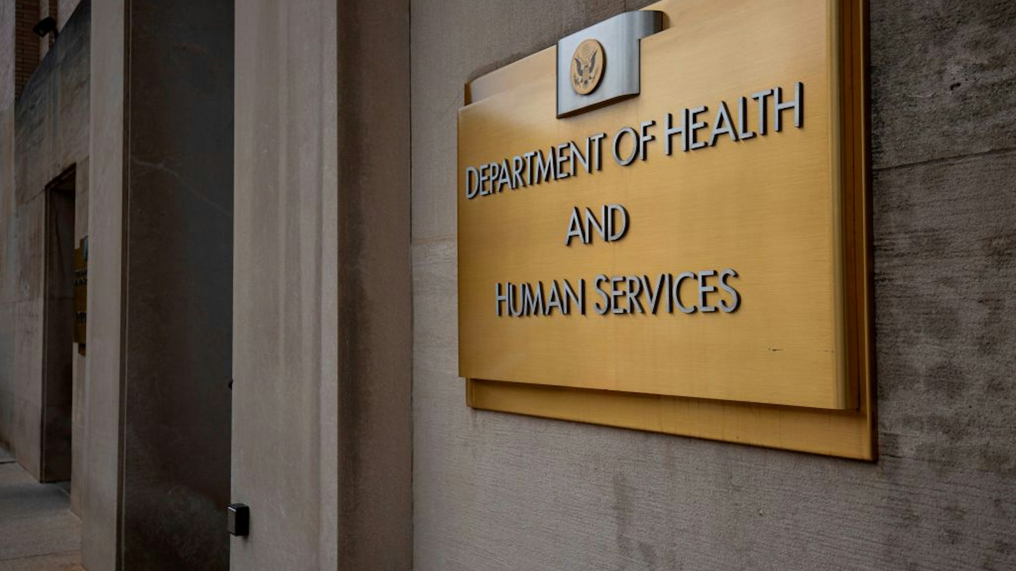 The US Department of Health and Human Services building is seen in Washington, DC, on July 22, 2019. (Photo by Alastair Pike / AFP)
