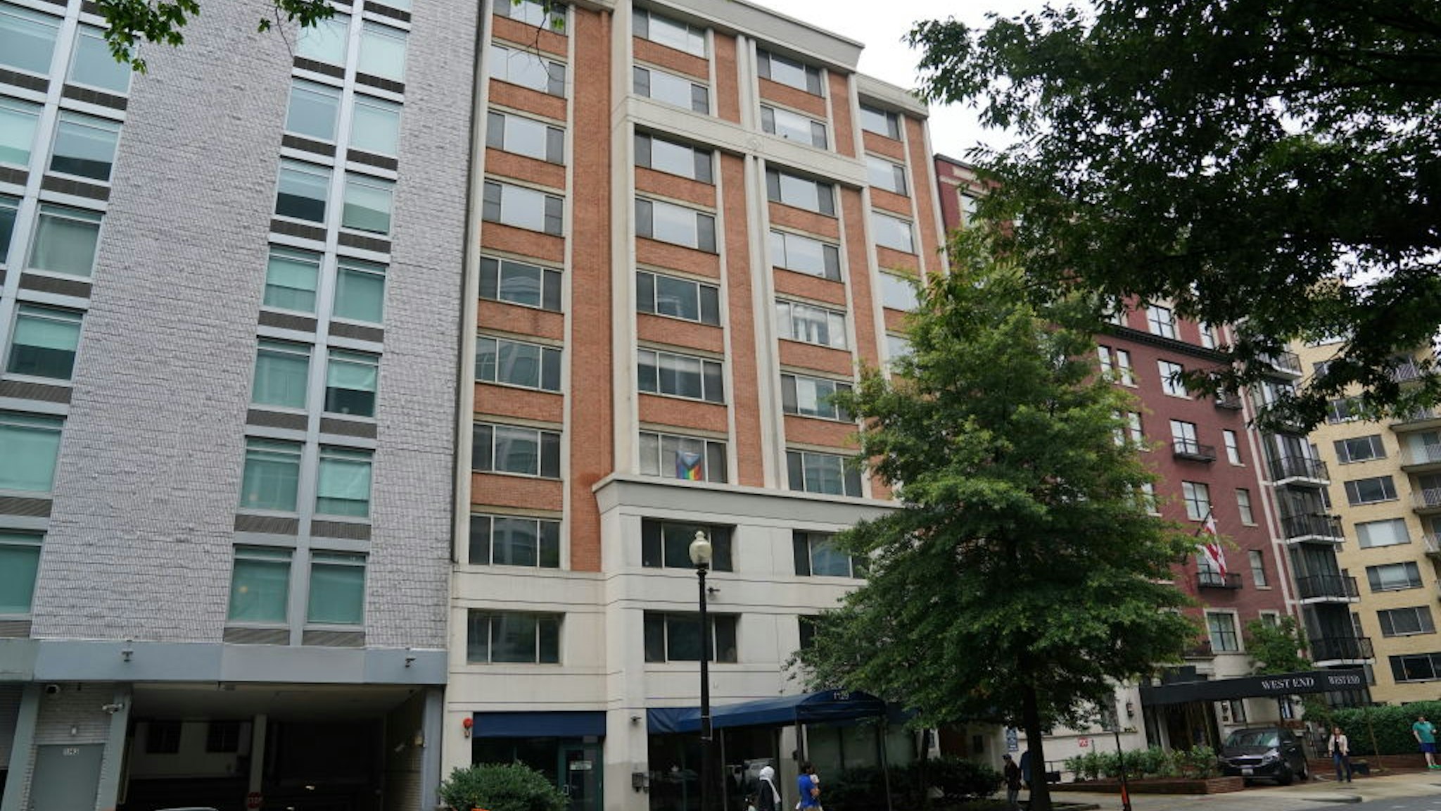WASHINGTON, DC - JUNE 23: The George Washington University residence hall at 1129 New Hampshire Ave on June 23, 2023 in Washington, D.C. The residence hall has plans to be converted into a homeless shelter. (Photo by Minh Connors/The Washington Post via Getty Images)