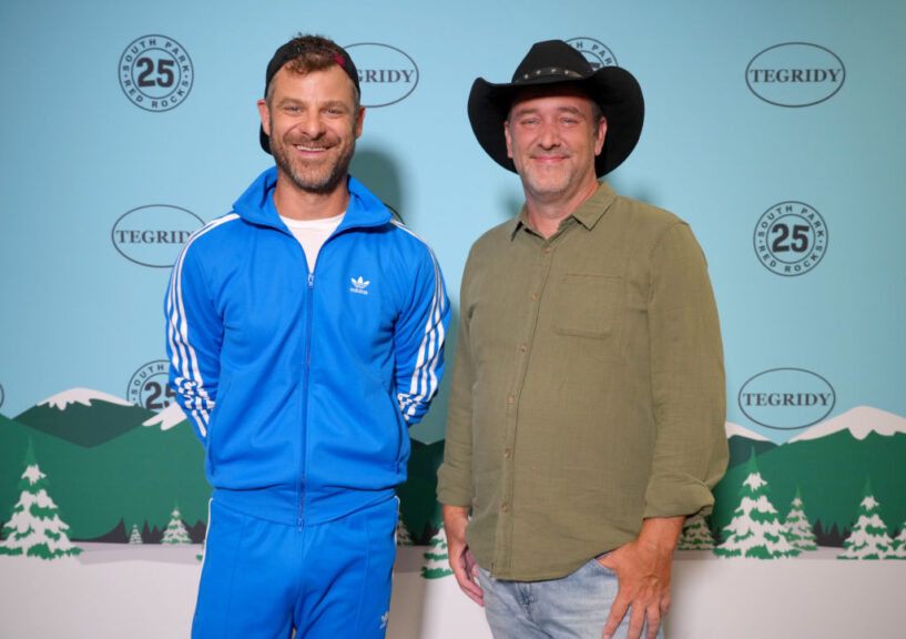 MORRISON, COLORADO - AUGUST 10: Trey Parker and Matt Stone attend South Park The 25th Anniversary Concert at Red Rocks Amphitheatre on August 10, 2022 in Morrison, Colorado. (Photo by Kevin Mazur/Getty Images for Comedy Central)