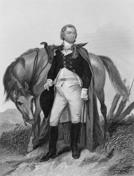 Major General Nathanael Greene (1742 - 1786) of the Continental Army during the American Revolutionary War, circa 1775. From an original by Chappel. (Photo by Kean Collection/Getty Images)