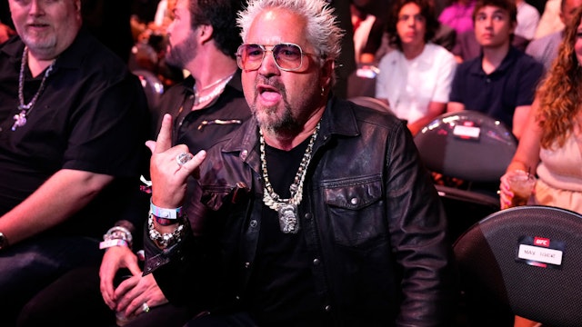 TV personality Guy Fieri attends the UFC 290 event at T-Mobile Arena on July 08, 2023 in Las Vegas, Nevada.