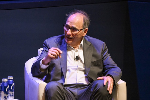 David Axelrod speaks onstage at the Mainstage Talk: Ending the Stigma: From Silence to Solutions during Project Healthy Minds' World Mental Health Day Festival 2023 at Hudson Yards on October 10, 2023 in New York City.