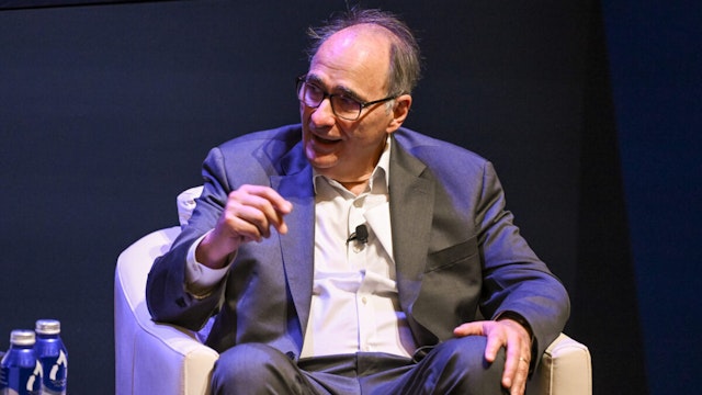 David Axelrod speaks onstage at the Mainstage Talk: Ending the Stigma: From Silence to Solutions during Project Healthy Minds' World Mental Health Day Festival 2023 at Hudson Yards on October 10, 2023 in New York City.