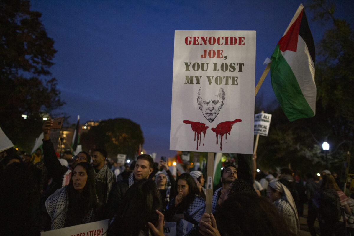 Pro-Palestinian Demonstrators Mob White House
