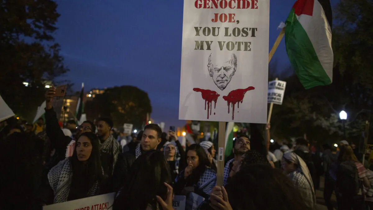 Pro-Palestinian Demonstrators Mob White House