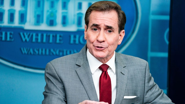 WASHINGTON, DC October 31, 2023: National Security Council spokesman John Kirby during the daily press briefing in the James Brady Room at the White House on Tuesday October 31, 2023.