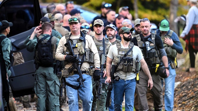 MAINE, UNITED STATES - OCTOBER 27: US police continue to search for mass shooting suspect Robert Card in Maine, United States on October 27, 2023.