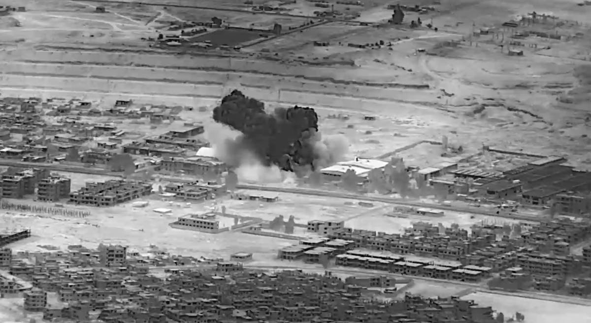 WATCH: U.S. Releases Footage Of Airstrikes On Iranian Facility In Syria 