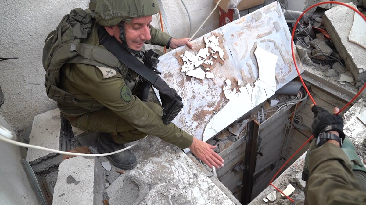 NextImg:IDF Shows Hamas Terror Tunnel Next To Hospital, Terror Facilities In Hospital Basement