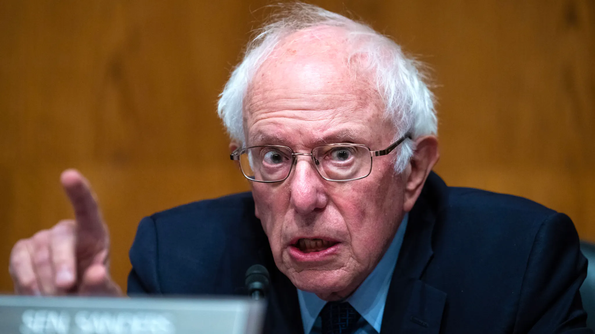 Monica Bertagnolli Hearing UNITED STATES - OCTOBER 18: Chairman Bernie Sanders, I-Vt., speaks during the Senate Health, Education, Labor and Pensions Committee confirmation hearing for Monica Bertagnolli, nominee to be director of the National Institutes of Health, in Dirksen Building on Wednesday, October 18, 2023.