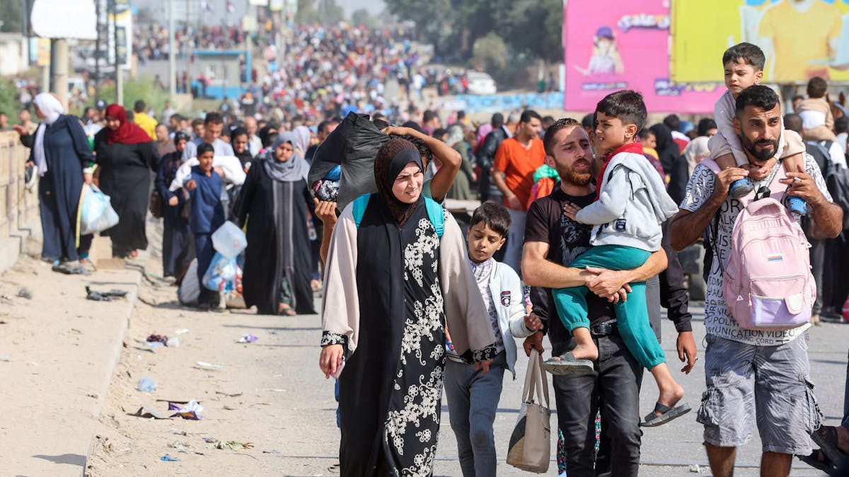 NextImg:WATCH: IDF Protects 50,000 Palestinians Fleeing Northern Gaza; Coordinates Safety For Those Evacuating Hospital
