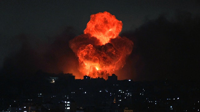 GAZA CITY, GAZA - OCTOBER 08: Smoke rises after Israeli airstrikes in Gaza City, Gaza on October 08, 2023.
