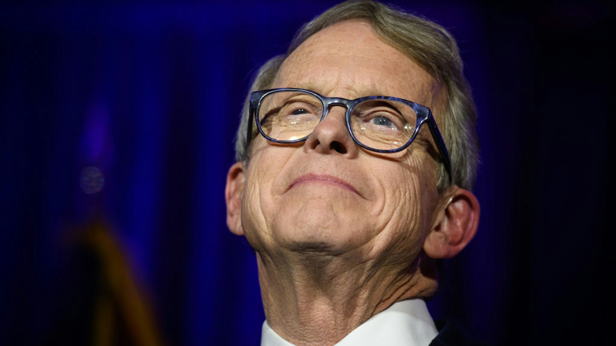 COLUMBUS, OH - NOVEMBER 06: Republican Gubernatorial-elect Ohio Attorney General Mike DeWine gives his victory speech after winning the Ohio gubernatorial race at the Ohio Republican Party's election night party at the Sheraton Capitol Square on November 6, 2018 in Columbus, Ohio. DeWine defeated Democratic Gubernatorial Candidate Richard Cordray to win the Ohio governorship.