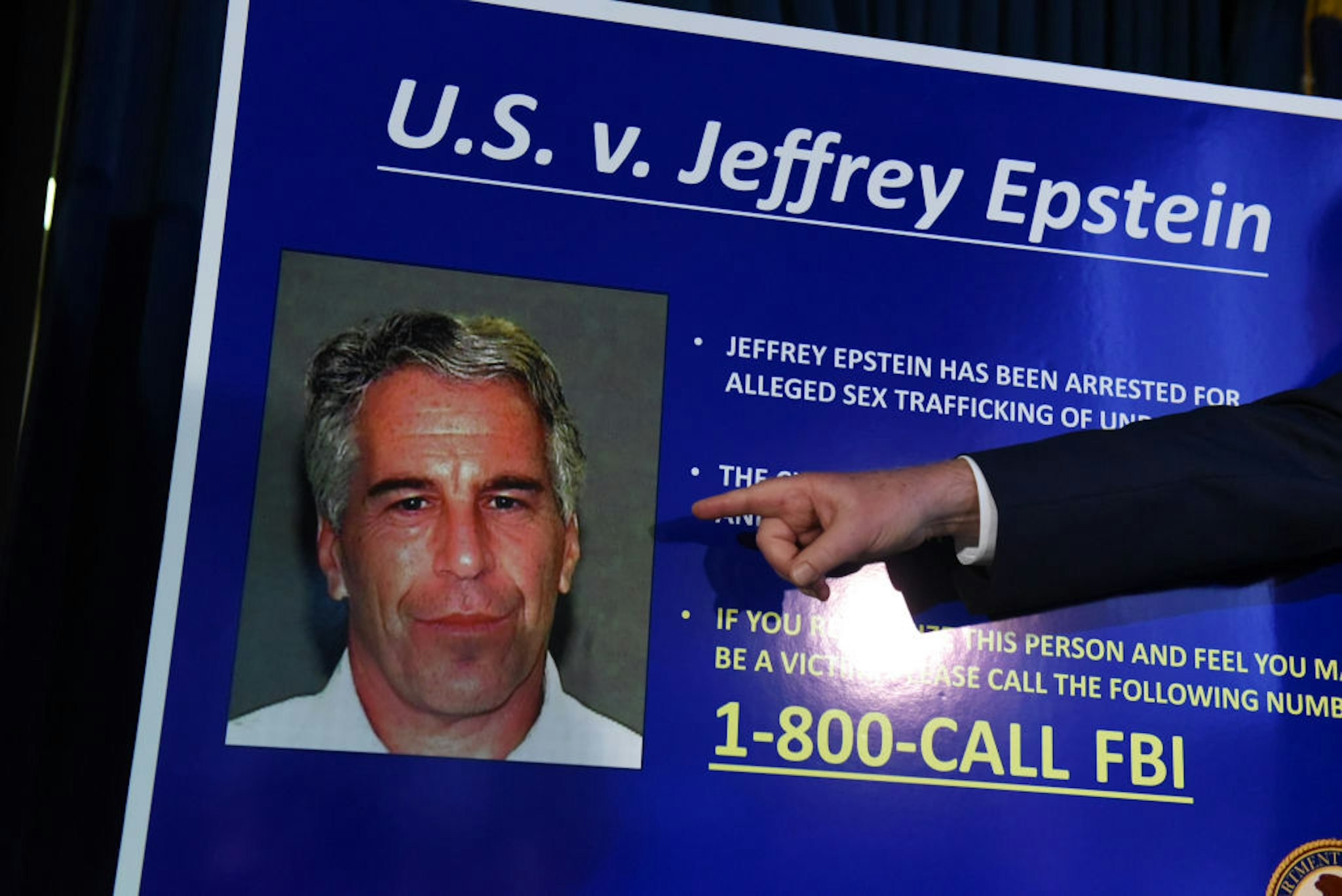 NEW YORK, NY - JULY 08: US Attorney for the Southern District of New York Geoffrey Berman announces charges against Jeffery Epstein on July 8, 2019 in New York City. Epstein will be charged with one count of sex trafficking of minors and one count of conspiracy to engage in sex trafficking of minors.