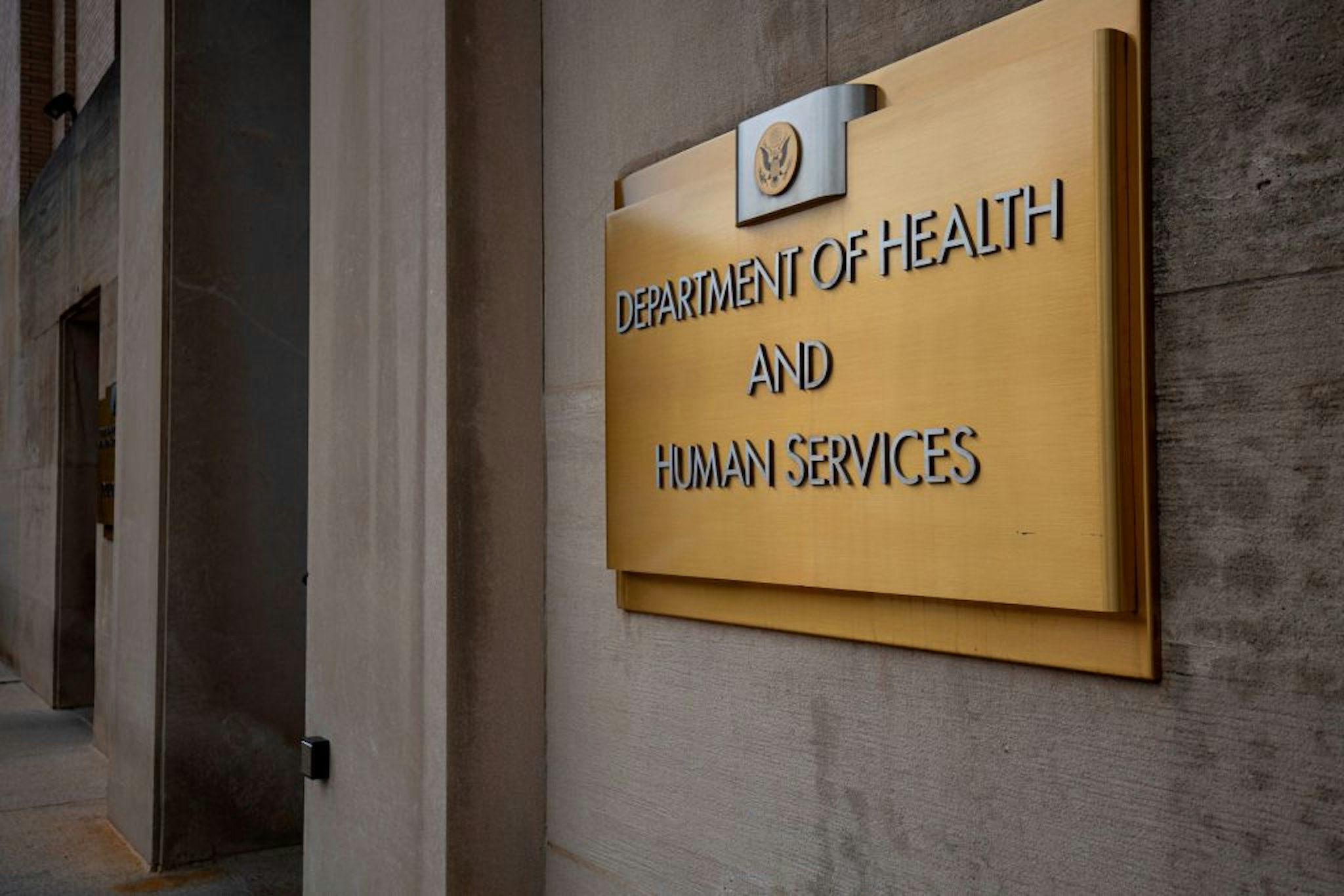 The US Department of Health and Human Services building is seen in Washington, DC, on July 22, 2019. (Photo by Alastair Pike / AFP)