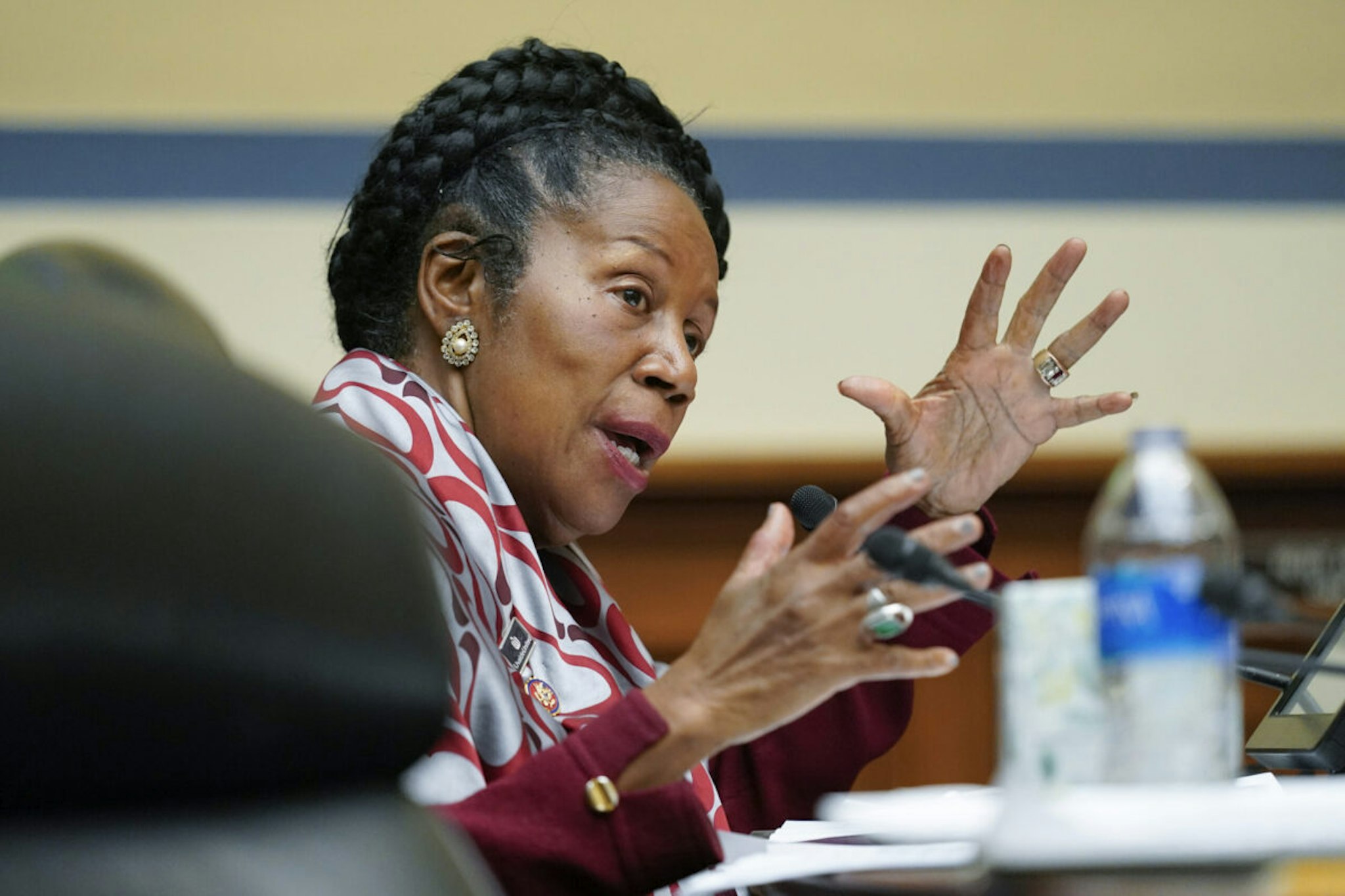 Rep. Sheila Jackson Lee (D-TX) speaks during a House Committee on Oversight and Reform hearing on gun violence on June 8, 2022 in Washington, DC.