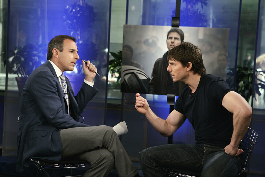 TODAY -- Pictured: (l-r) Matt Lauer interviews actor Tom Cruise on June 23, 2005 -- (Photo by: Virginia Sherwood/NBC Newswire/NBCUniversal via Getty Images/NBCU Photo Bank/NBCUniversal via Getty Images)
