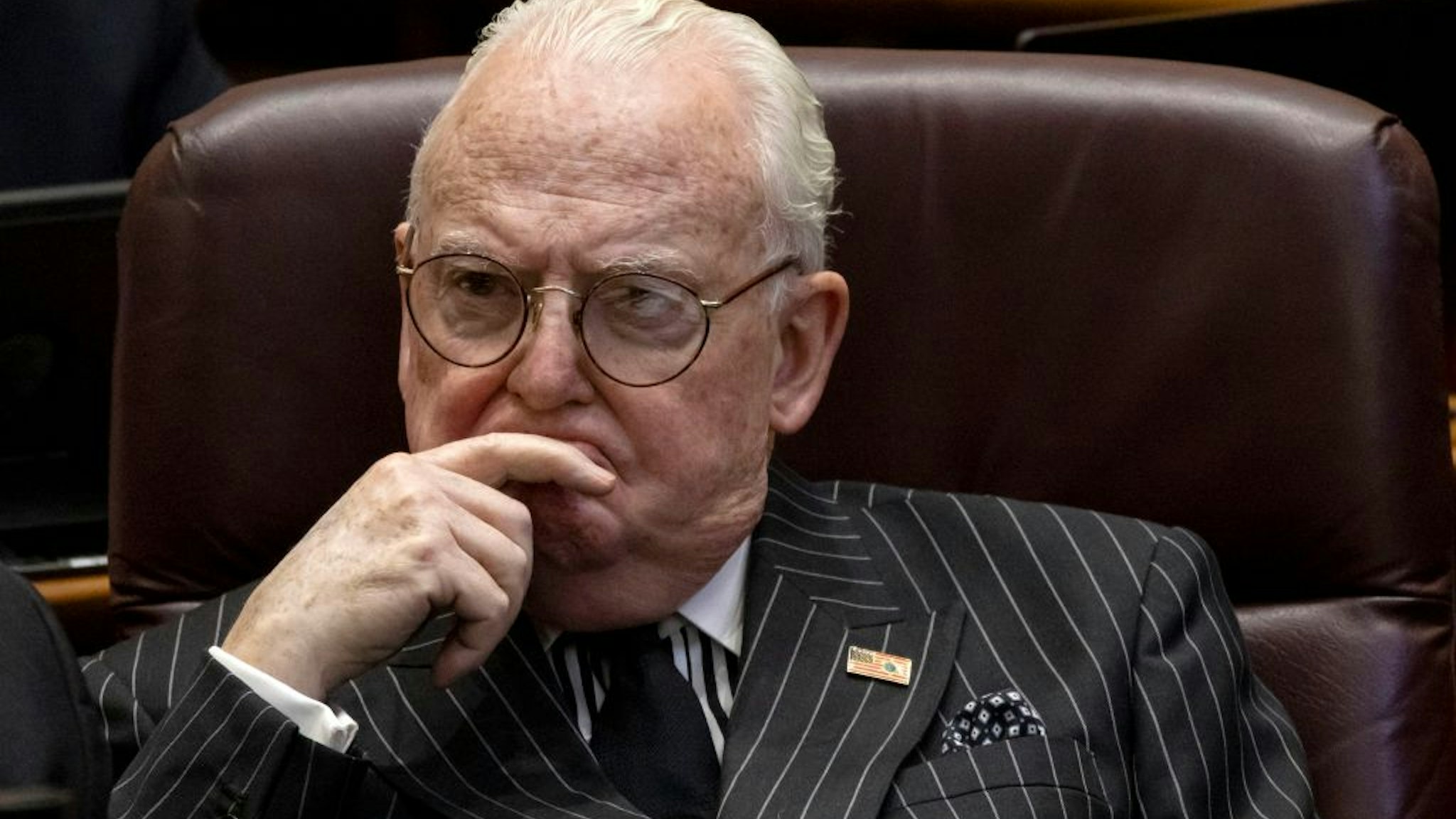 Then-Ald. Ed Burke listens during a City Council meeting, March 15, 2023, at Chicago City Hall.