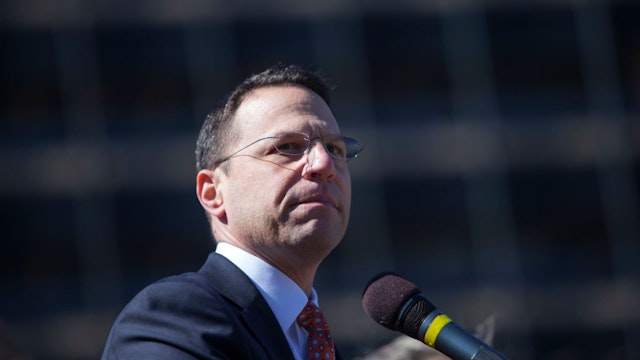 PHILADELPHIA, PA - MARCH 2: Pennsylvania Attorney General Josh Shapiro at a Stand Against Hate rally at Independence Mall on March 2, 2017 in Philadelphia, Pennsylvania. The Jewish Federation of Greater Philadelphia organized the event in hopes of expressing solidarity days after vandalism of the Mt. Carmel cemetery. (Photo by Jessica Kourkounis/Getty Images)