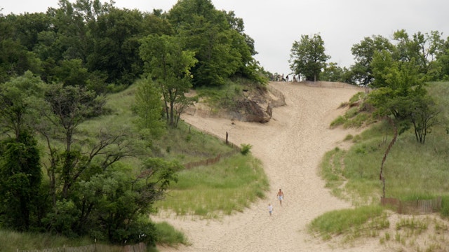 Devil's Slide at Indiana Dunes State Park. (Photo by: Jeffrey Greenberg/Universal Images Group via Getty Images)