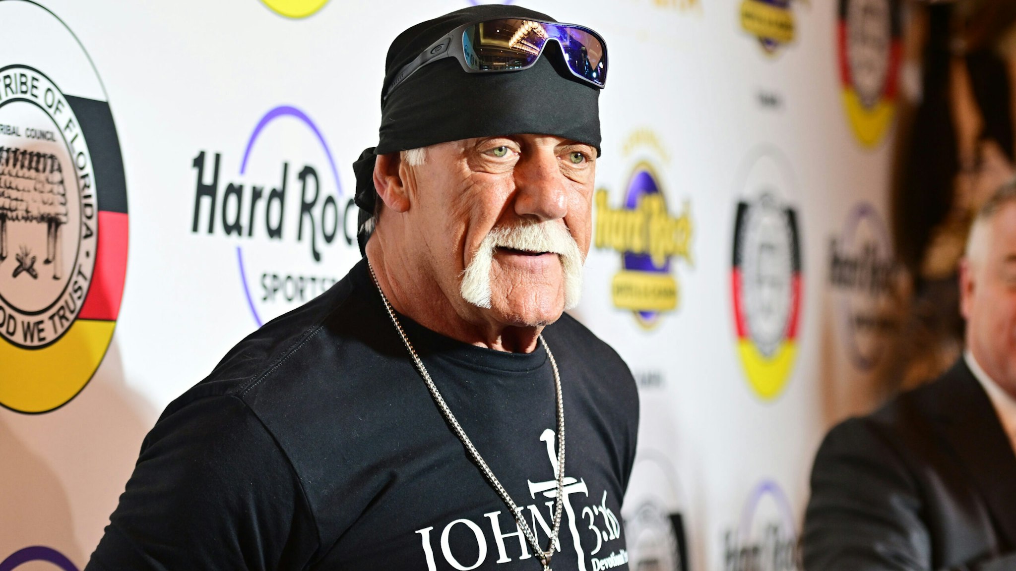 TAMPA, FLORIDA - DECEMBER 08: Hulk Hogan attends a New Era In Florida Gaming Event at Seminole Hard Rock Hotel &amp; Casino Tampa on December 08, 2023 in Tampa, Florida.