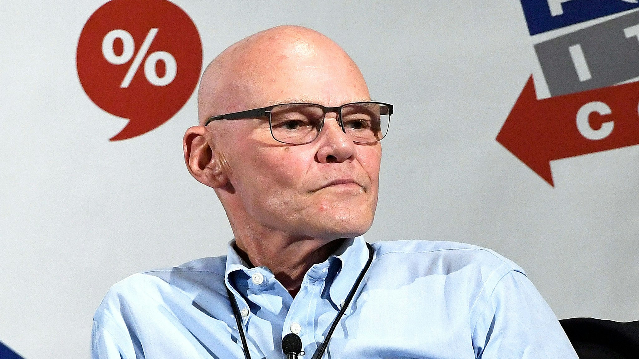 PASADENA, CA - JULY 29: James Carville speaks during his appearance at Politicon 2017 at Pasadena Convention Center on July 29, 2017 in Pasadena, California.