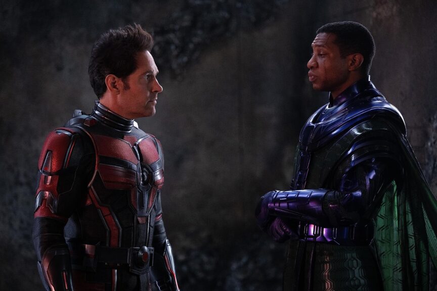 IMDB. Paul Rudd and Jonathan Majors in Ant-Man And The Wasp: Quantamania. Photo by Jay Maidment/Jay Maidment - © 2022 MARVEL.