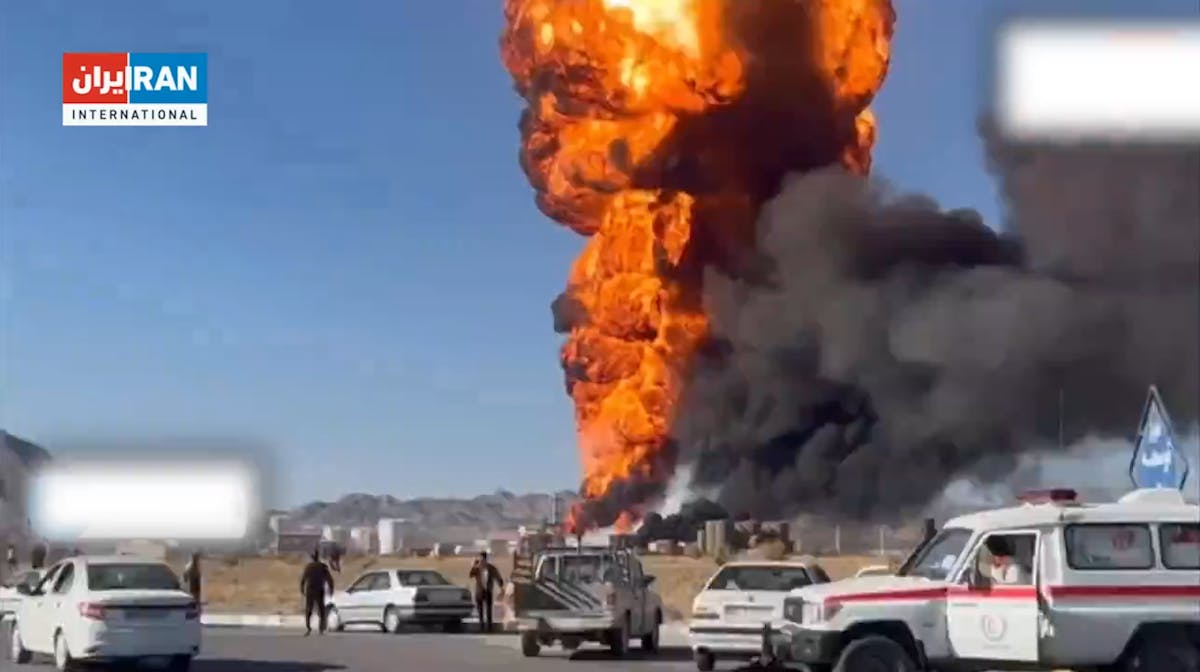 NextImg:Oil Refinery Goes Up In Flames Inside Iran