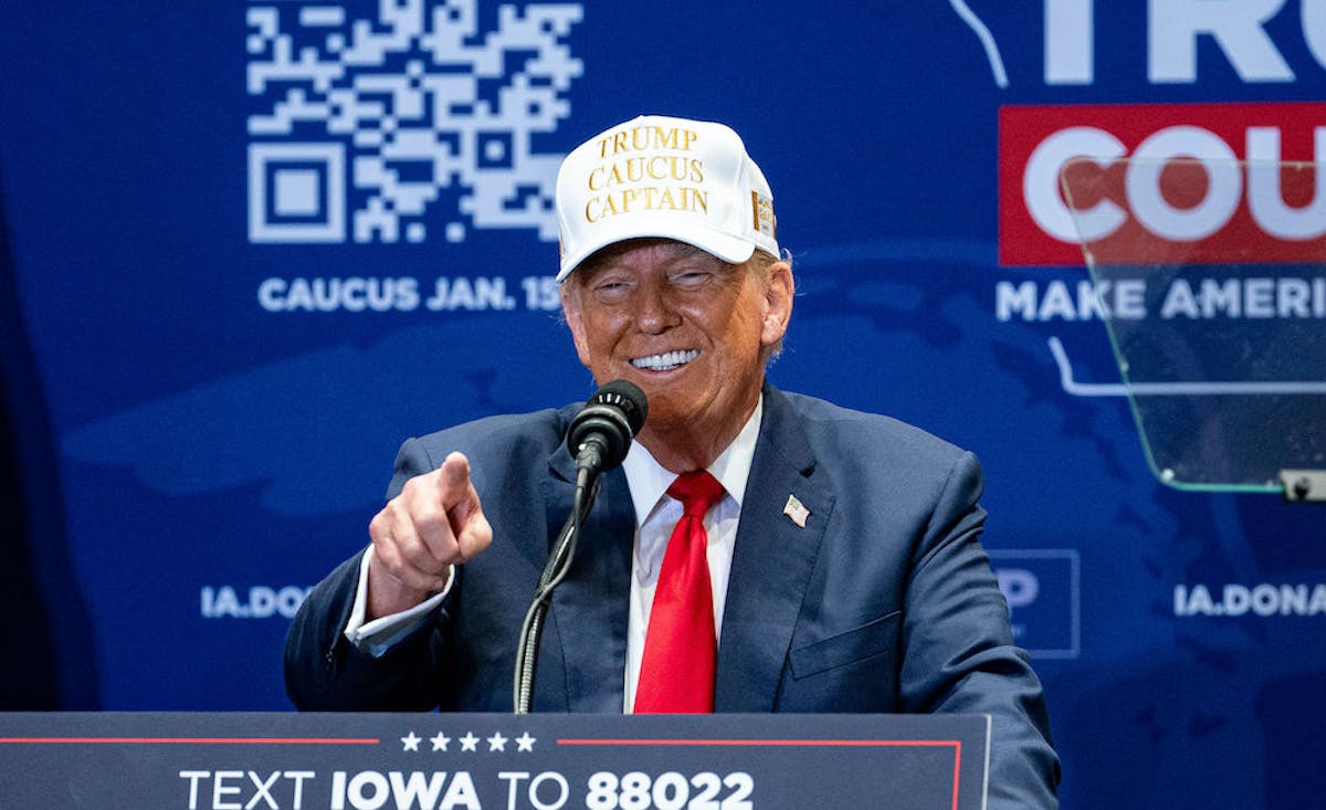 NextImg:Trump Urges Supporters To Caucus In Frigid Temps: ‘Even If You Vote And Then Pass Away, It’s Worth It’ 