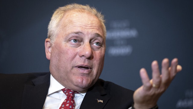 House Minority Whip Rep. Steve Scalise (R-LA) speaks during a panel discussion on the economy during the America First Agenda Summit, at the Marriott Marquis Hotel on July 26, 2022 in Washington, DC.