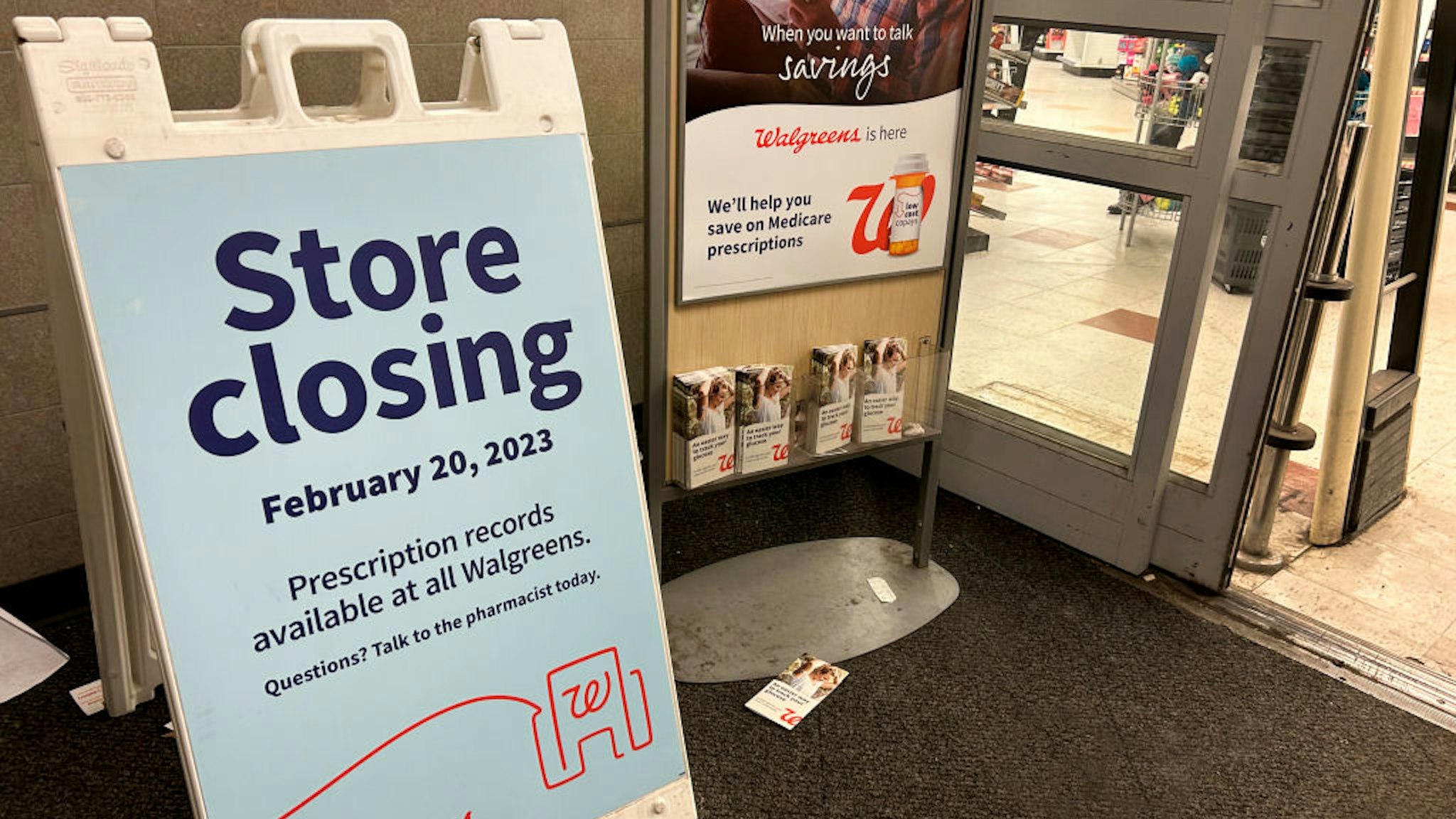 Walgreens Pharmacy and store closing sign at entrance, Queens, New York. (Photo by: Lindsey Nicholson/UCG/Universal Images Group via Getty Images)