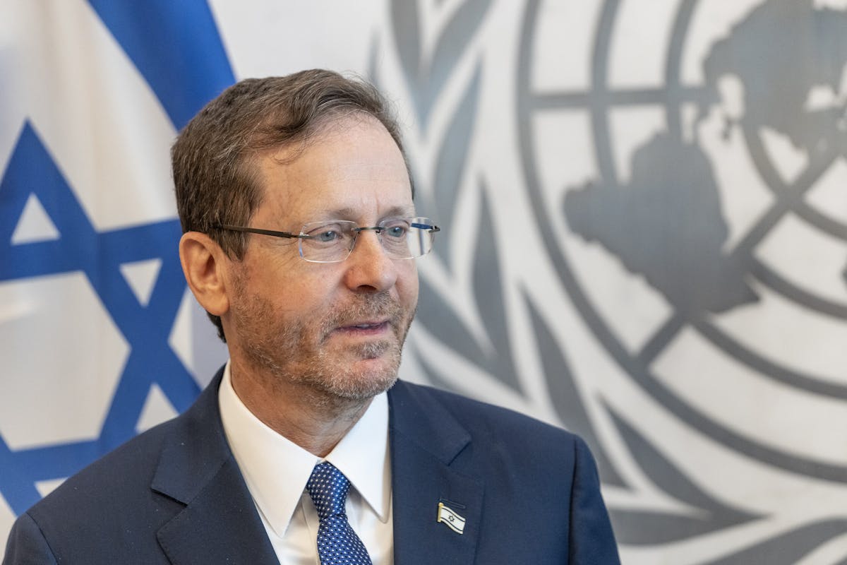 NextImg:Israeli President Isaac Herzog: Forced Displacement Of Palestinians From Gaza ‘Is Not The Israeli Position’