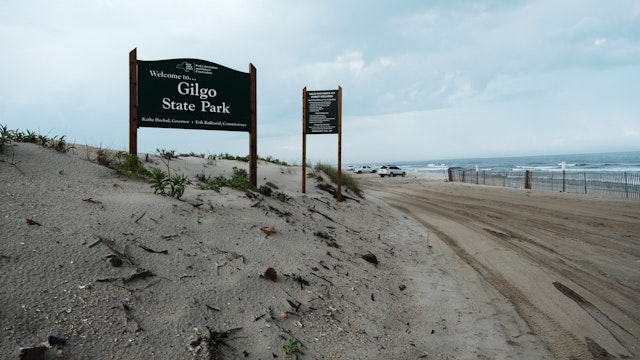 A general view of Gilgo Beach on July 18, 2023 in Babylon, New York.