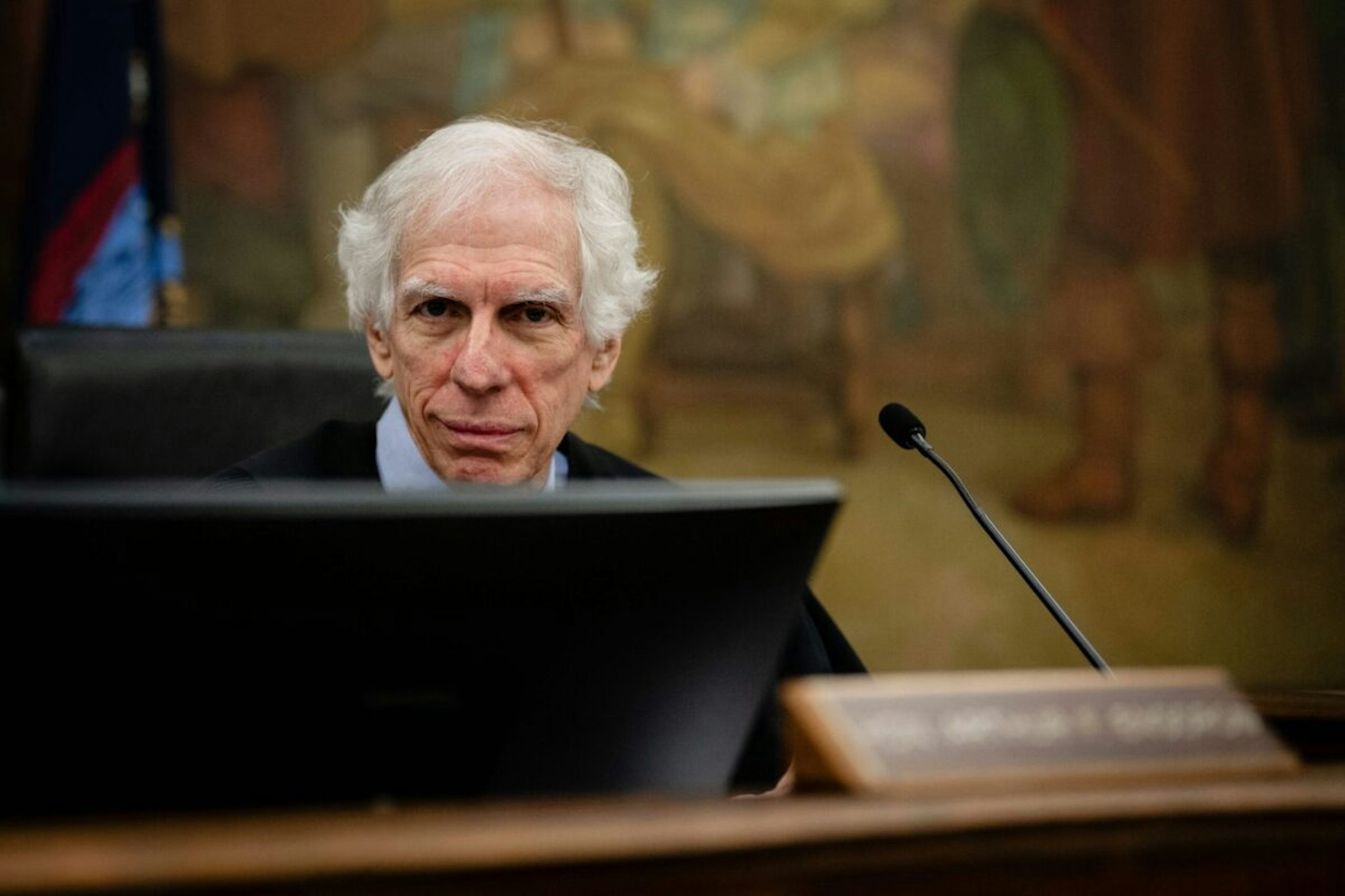 Justice Arthur Engoron presides over the civil fraud trial of the Trump Organization at the New York State Supreme Court in New York City on November 13, 2023.