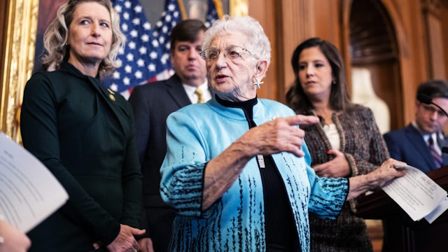 Rep. Virginia Foxx, R-N.C., attends a news conference featuring remarks by college students about antisemitism on college campuses, in the U.S. Capitol on Tuesday, December 5, 2023.