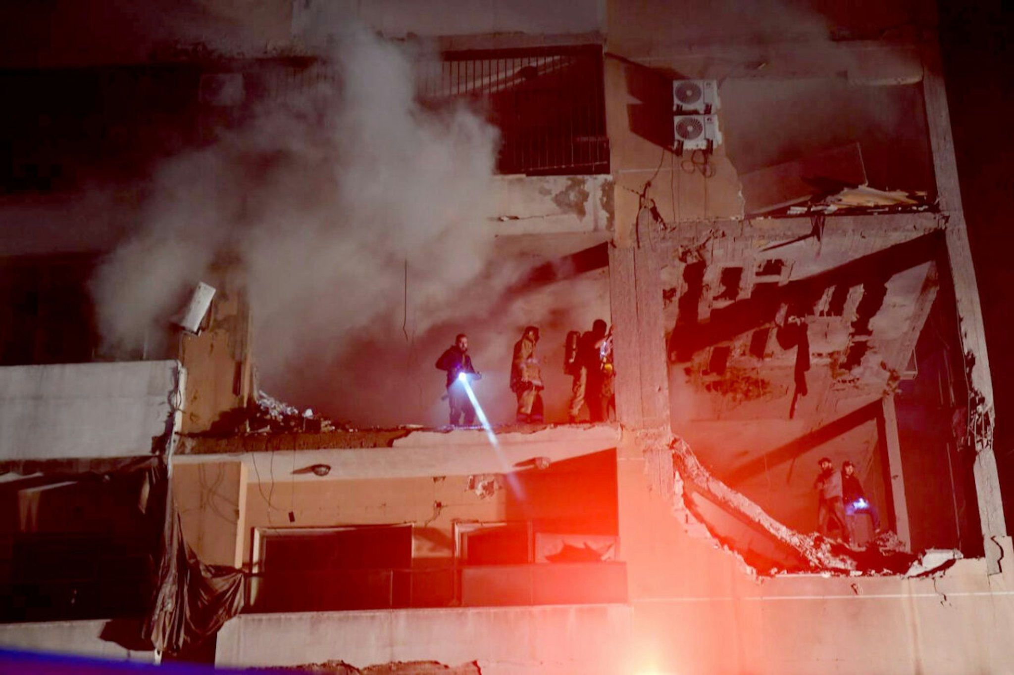 Israeli drone struck a Hamas office as smoke rises in Beirut, Lebanon on January 02, 2023.